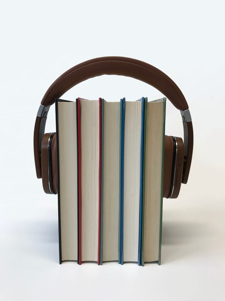 headphones, audiobook, technology