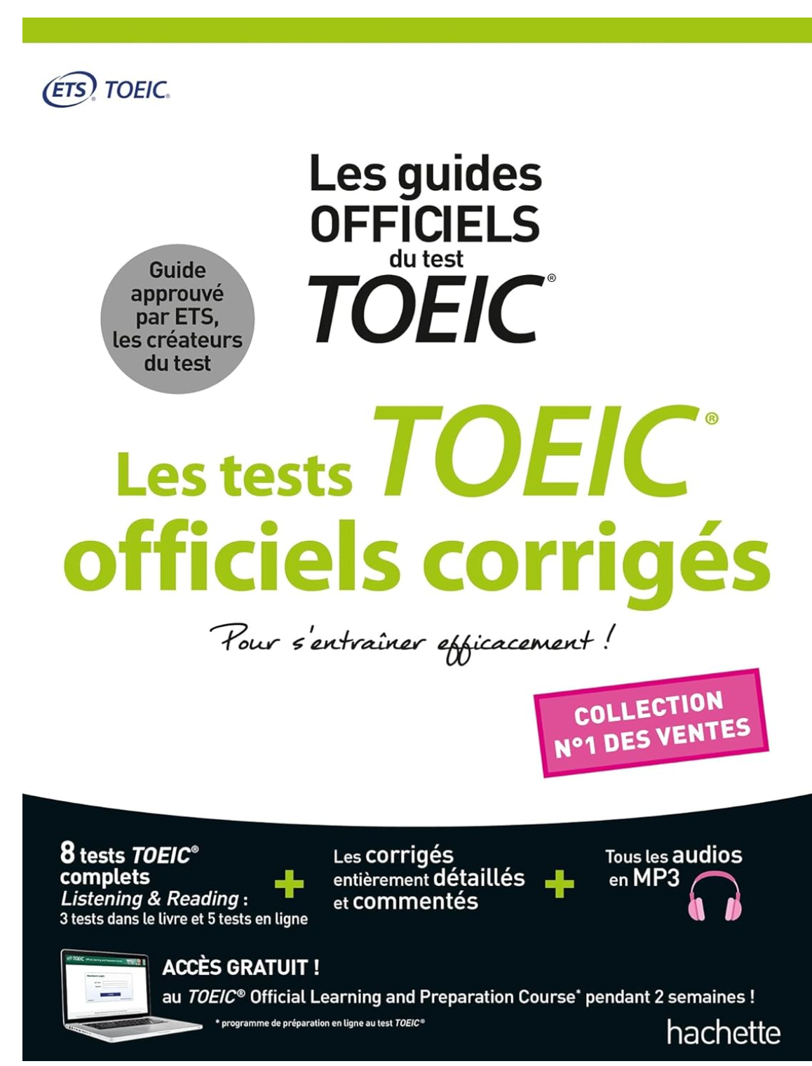Couverture du livre TOEIC Les Tests Officiels Corrigés